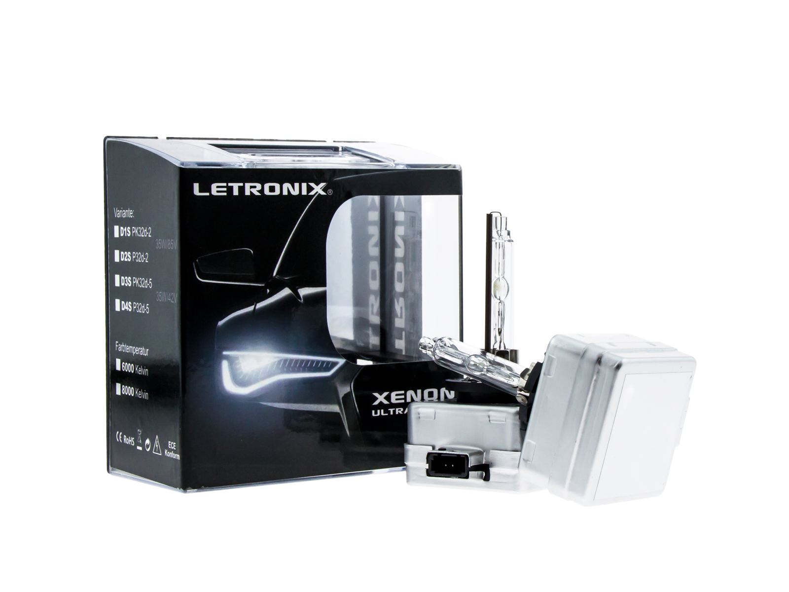 LETRONIX Xenon Brenner Lampen D3S PK32d-5 35W 42V 6000K DuoBox = 2 Stück
