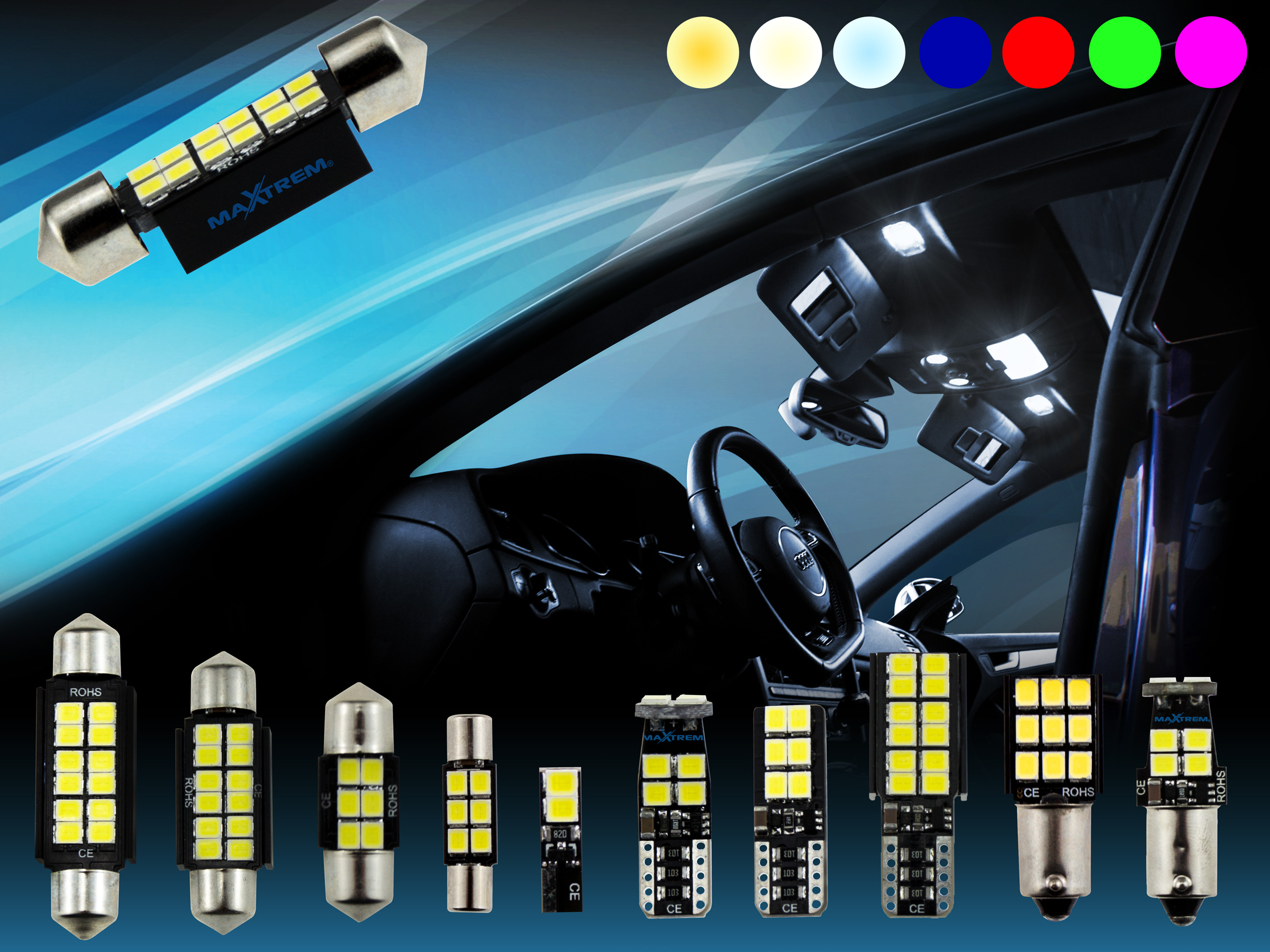 1x oder 2x Auto-Innenraum-LED-Beleuchtung