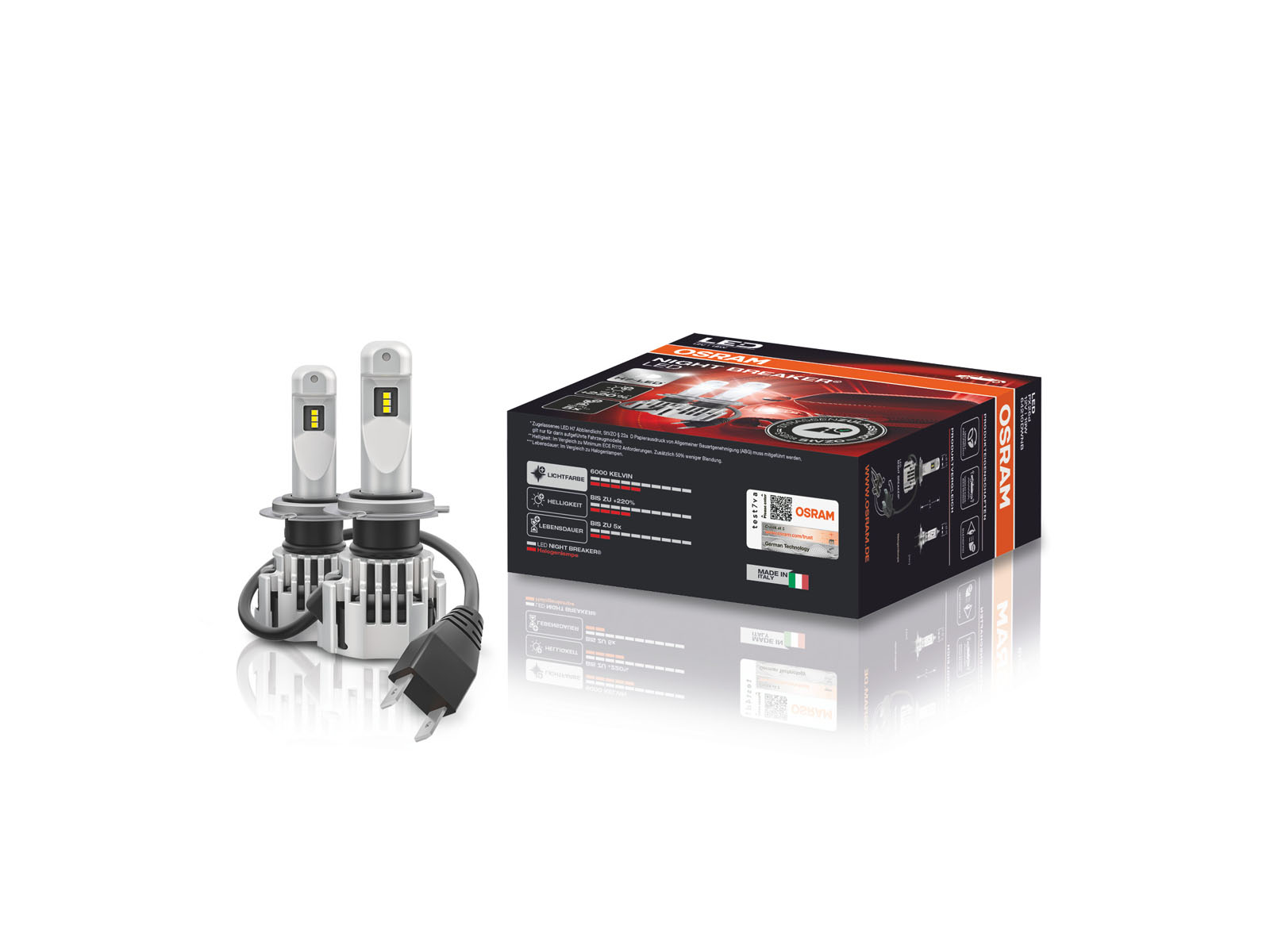 Osram LED Night Breaker Glassockelbirne W 5W mit Straßenzulassung 6000K  4Stk.