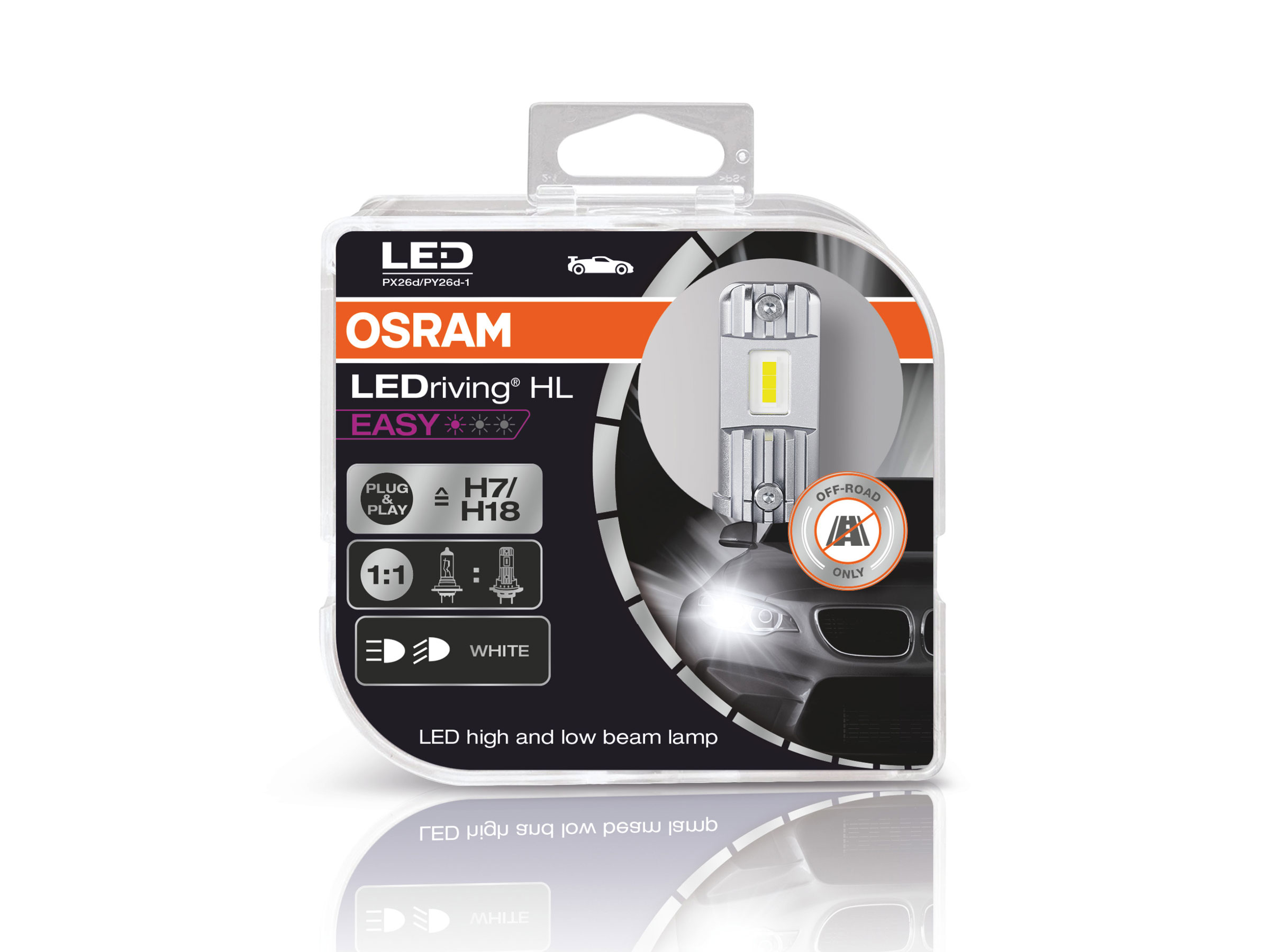 OSRAM LEDriving Adapter Set 2 Stück 64210DA04 für OSRAM H7 LED