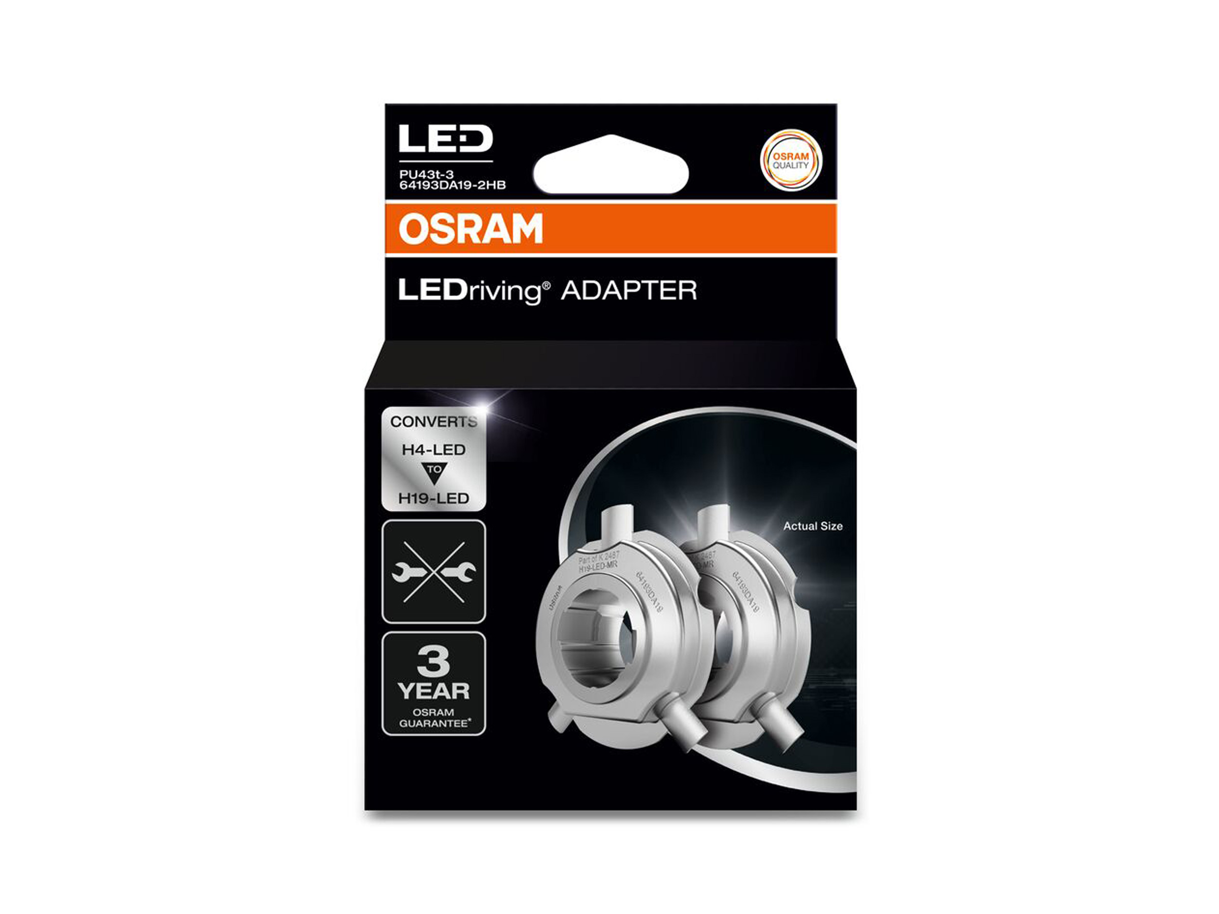 Led Adapter Suho OSRAM Montagehalterung H19 LED Sockel Adapter für H4 LED Module ...