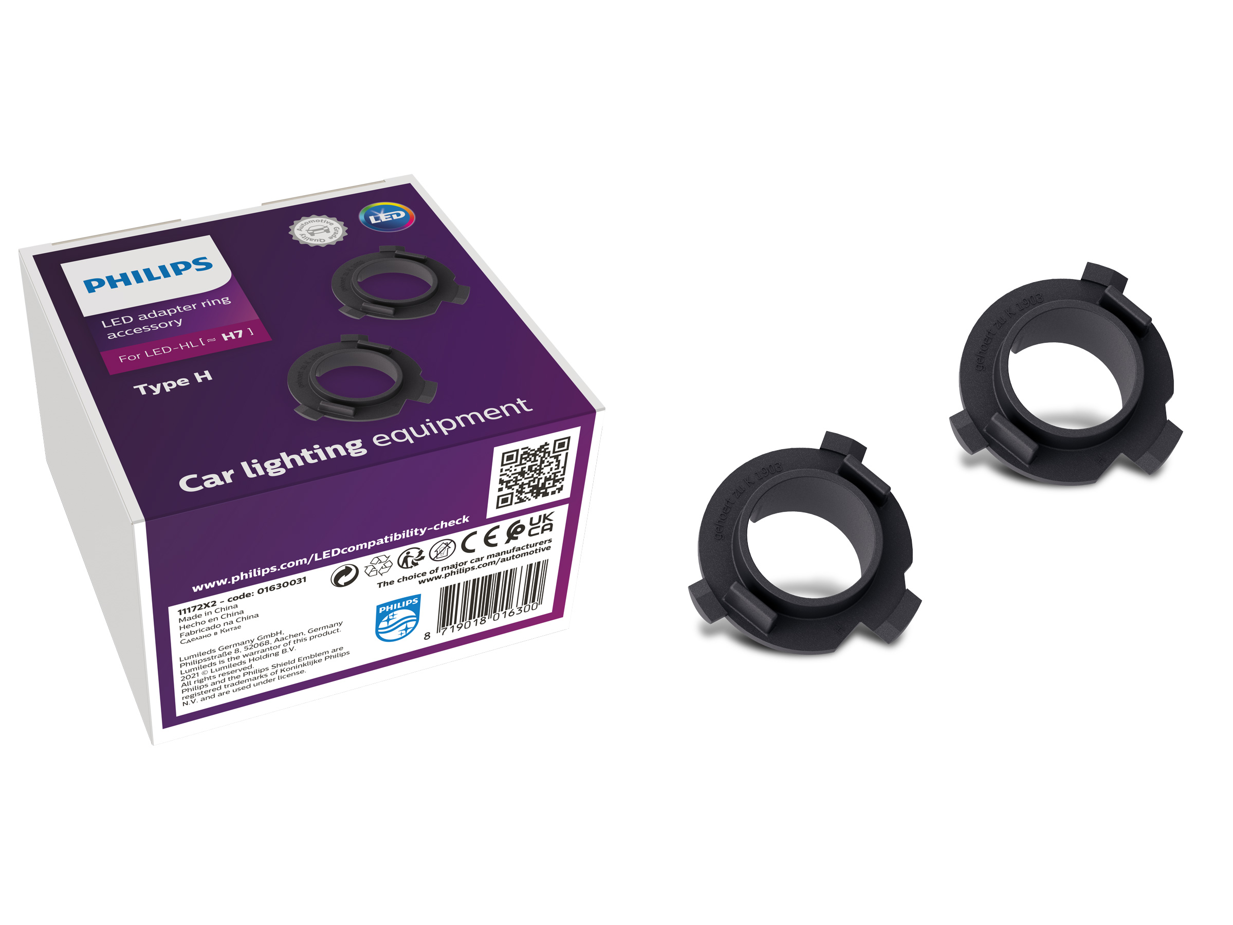 Philips Adapter Rings Philips Montagehalterung Adapter Ring Typ H für Ultinon Pro6000 H7 LED ...