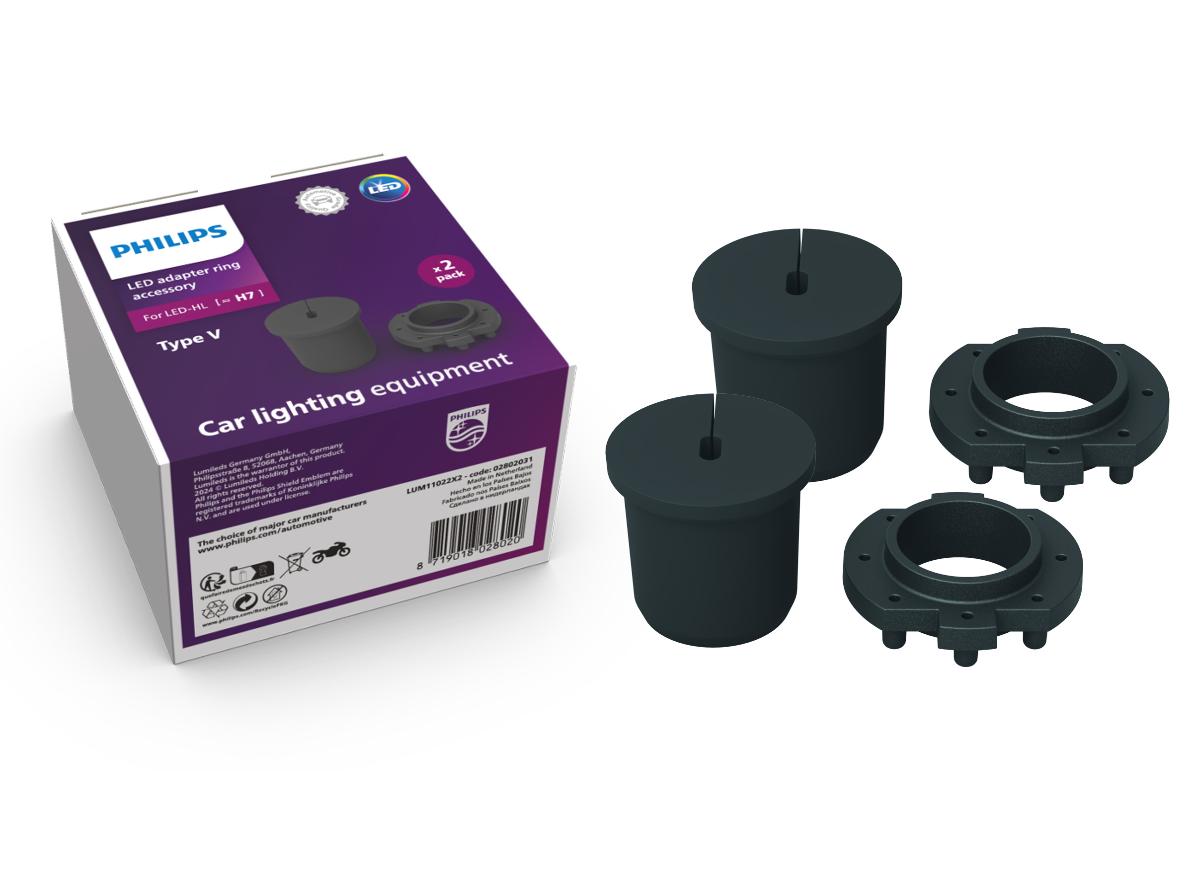 Philips Adapter Rings Philips Montagehalterung Adapter Ring Typ V für Ultinon Pro6000 H7 LED ...