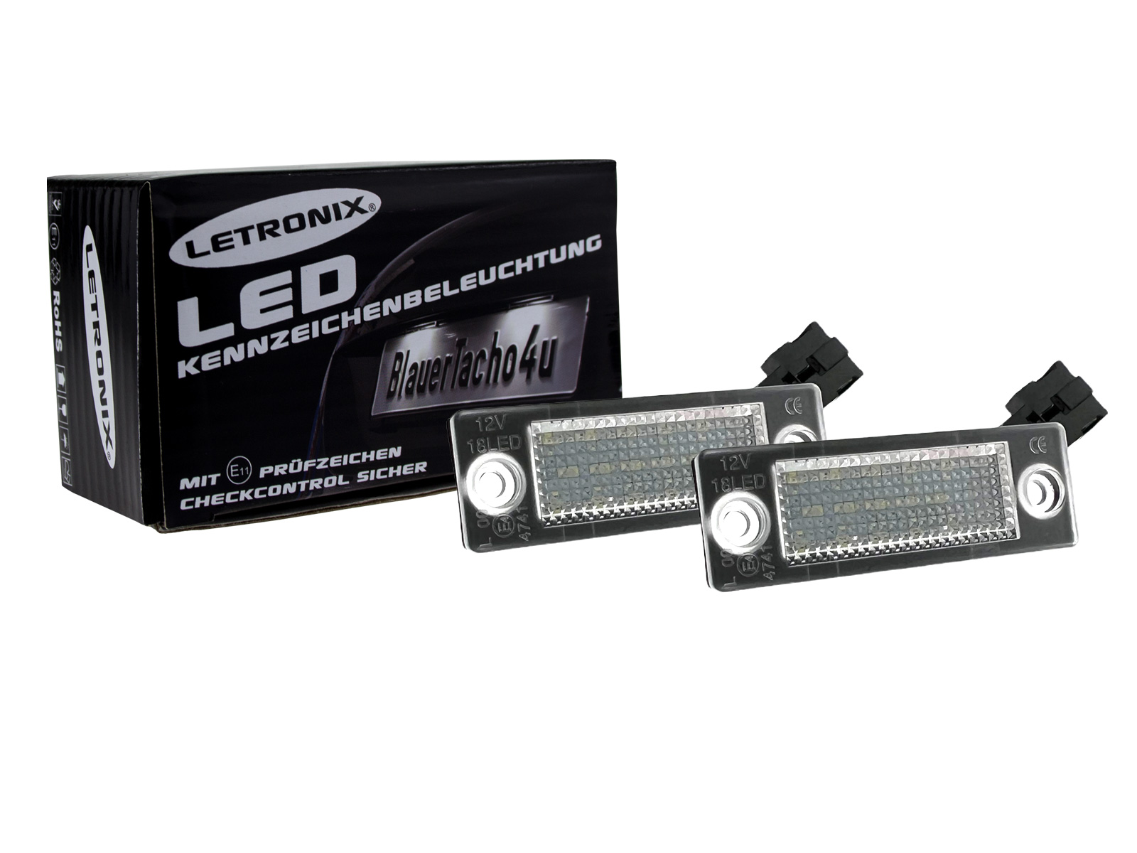 SMD LED Kennzeichenbeleuchtung Module Skoda Octavia ll Typ 1Z 2004-2008  E-Prüfzeichen