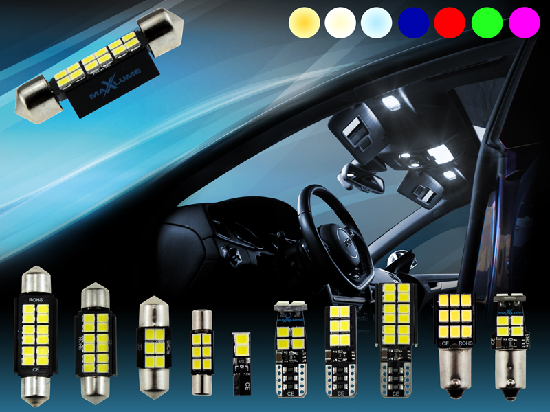 MaXlume® 12x SMD 2835 CAN-Bus LED Side 720LM w5w T10 Glassockel 9-30V