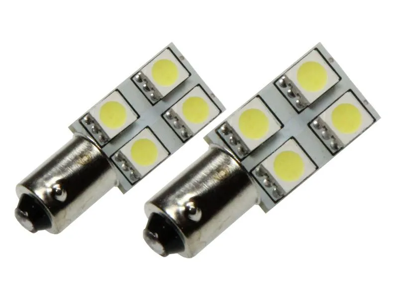 2x 4 SMD 5050 3 Chip LED Leuchtmittel SideLight 4 Farben ba9s T4W