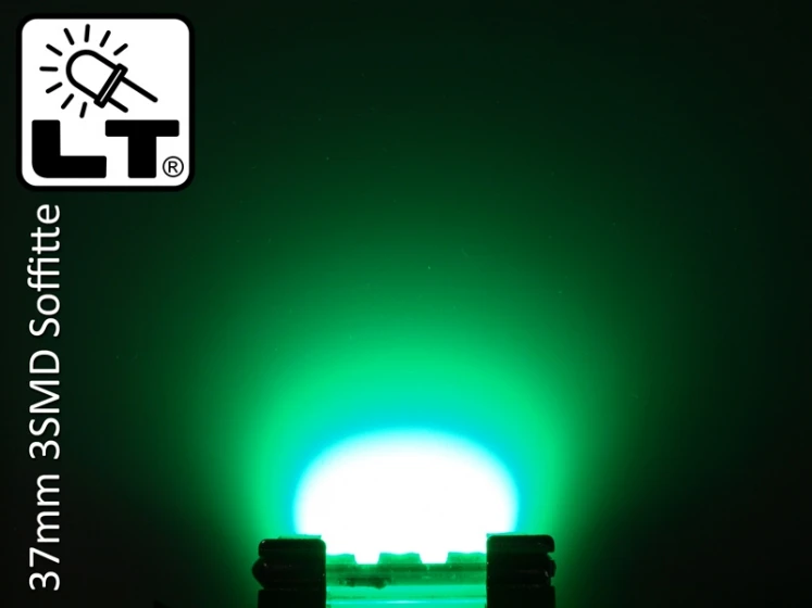 37mm 3 SMD 3Chip PLCC6 C5W LED Soffitte mit Plexiglas