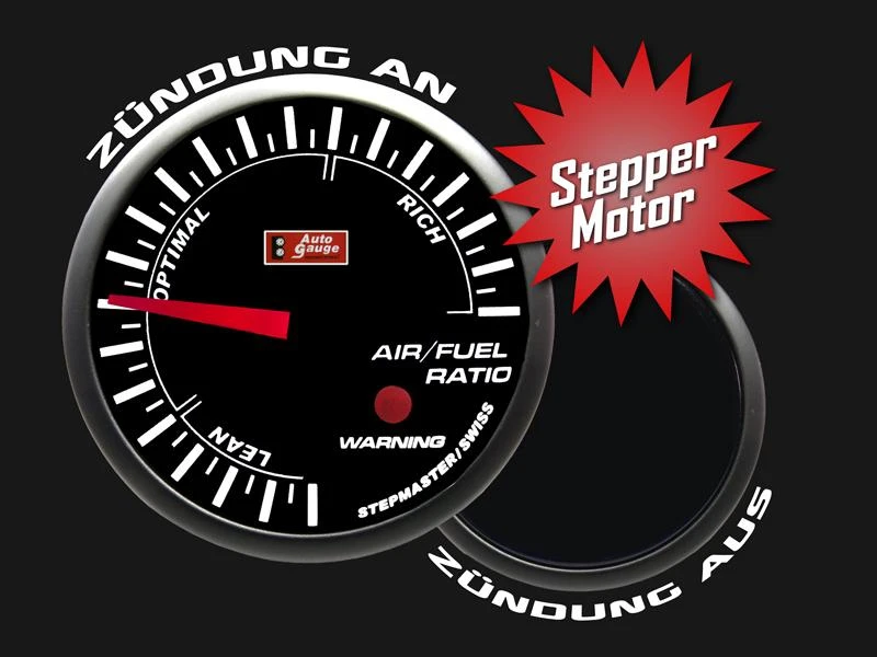 Auto Gauge STEPPER Zusatzinstrument Luft/Gas Gemisch Mischverhältnis