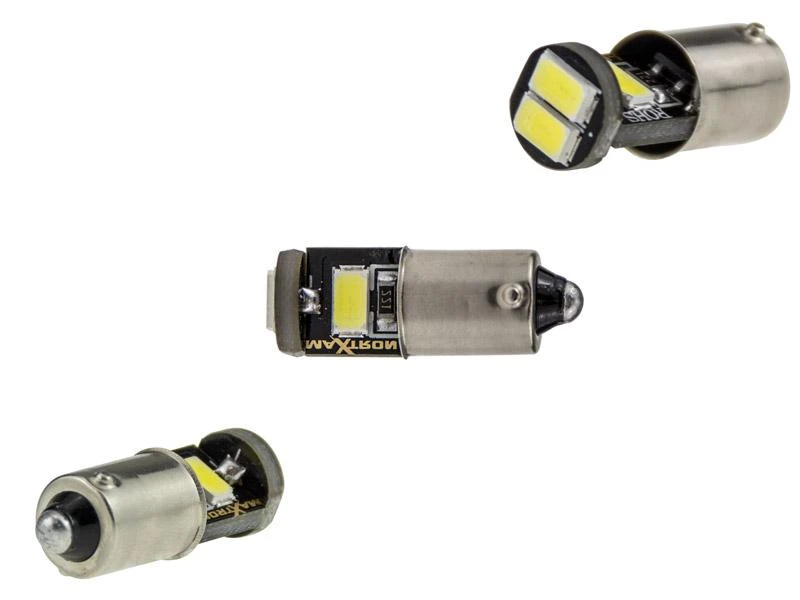 MaXtron® 4xSMD 5730 CAN-Bus LED Rund 200LM Ba9s T4W Metallsockel 12 Volt