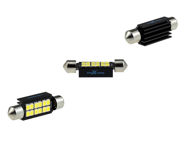 MaXlume® 12x SMD 2835 CAN-Bus LED Soffitte 42mm 720LM C10W Sockel 12V 24V