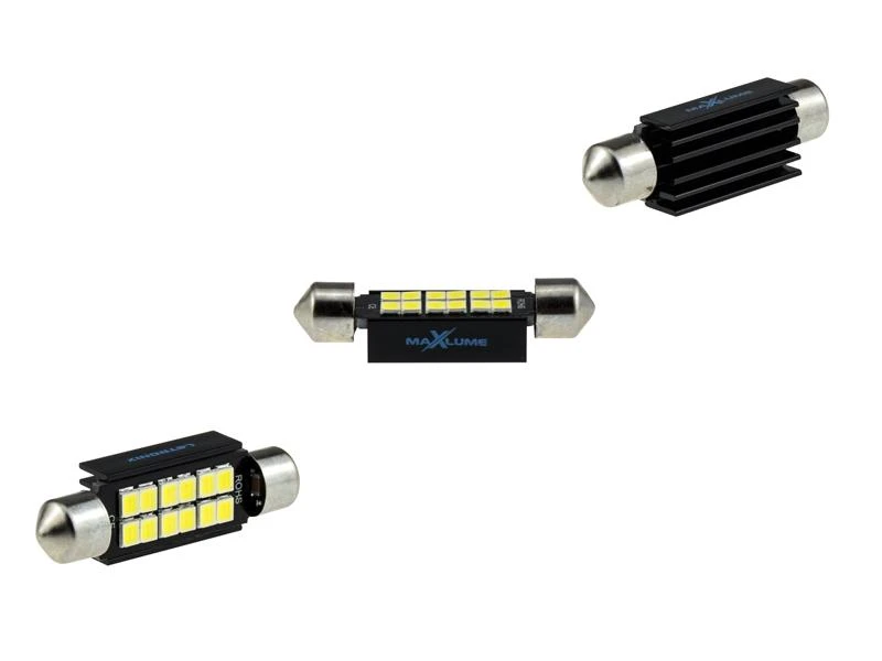 MaXlume® 12x SMD 2835 CAN-Bus LED Soffitte 42mm 720LM C10W Sockel 12V 24V
