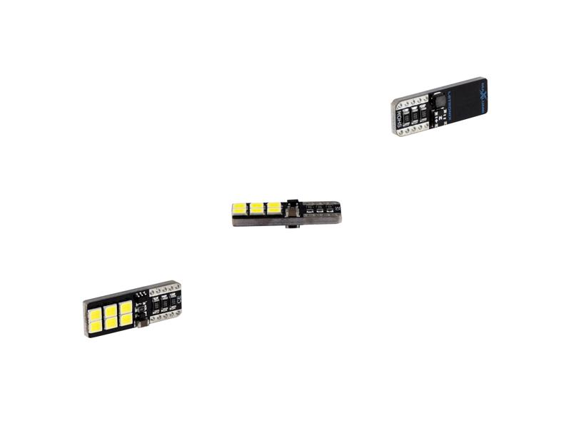 MaXlume® 6x SMD 2835 CAN-Bus LED Side 360LM w5w T10 Glassockel 12V 24V