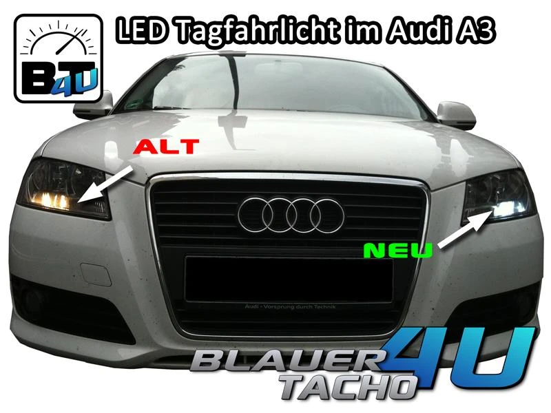 LED Tagfahrlicht TFL Set Ba15s 26 SMD Can-Bus für Audi TT, 8J ab 2006