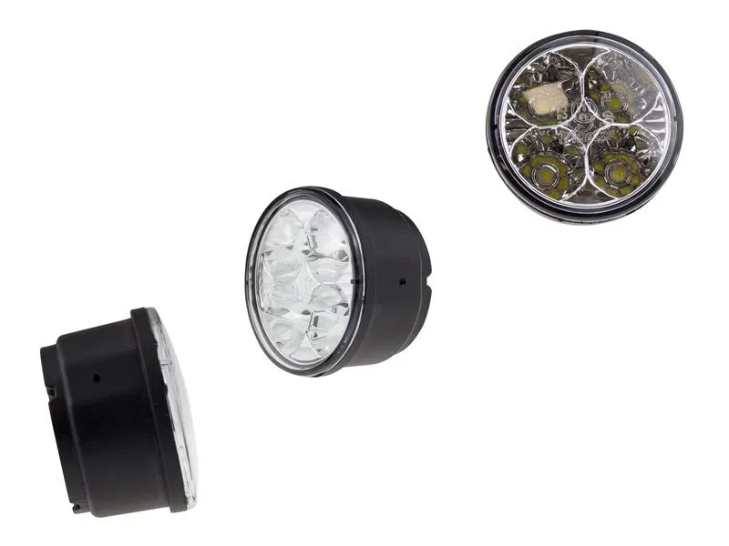 4 Emitter LED Tagfahrlicht Rund Ø 70mm inkl. Relais