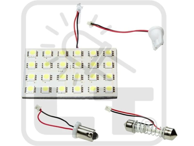 24 SMD 3Chip LED Innenraum Modul Platine mit Kombianschluss