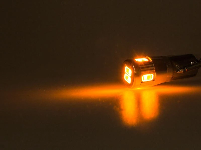 6 SMD 5630 LED Leuchtmittel BaY9s H21W CAN-Bus Gelb/Orange Silber