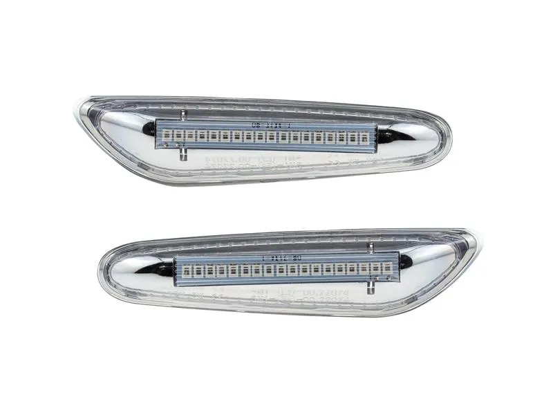 LED Seitenblinker Blinker Chrome Silber Design passend für BMW 1er E81 2004-2013