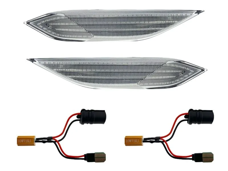 LED Seitenblinker Blinker Klar Silber Module für Porsche Cayenne Typ 92A 2010-2014