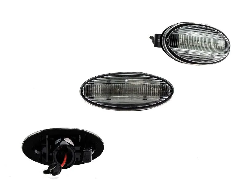 LED Seitenblinker Blinker Klar Silber kompatibel mit Nissan Leaf Typ ZE0 2010-20