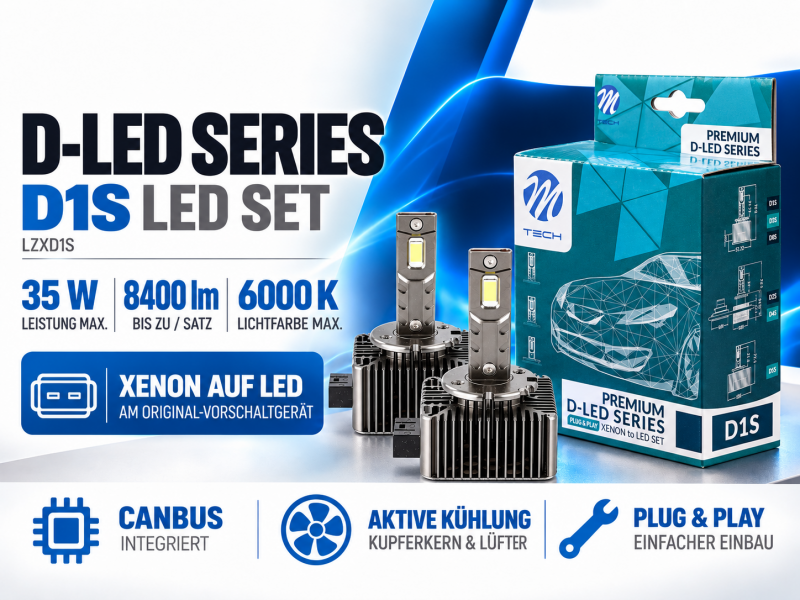 LETRONIX D1S LED Retrofit Xenon auf LED 6000K 8400lm CAN-Bus Plug & Play - LZXD1S