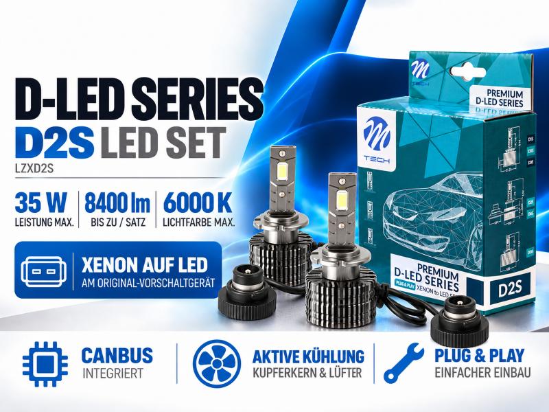 LETRONIX D2S LED Retrofit Xenon auf LED 6000K 8400lm CAN-Bus Plug & Play - LZXD2S