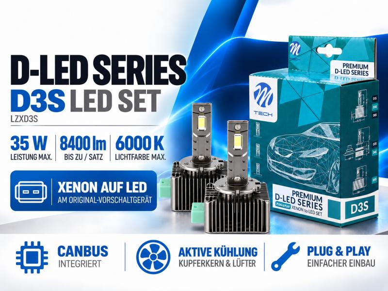 LETRONIX D3S LED Retrofit Xenon auf LED 6000K 8400lm CAN-Bus Plug & Play - LZXD3S
