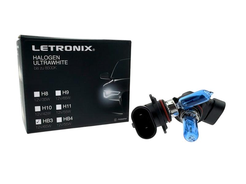 LETRONIX HB3 9005 12V 65W Halogen Leuchtmittel 8500K Xenon Gas Ultra White