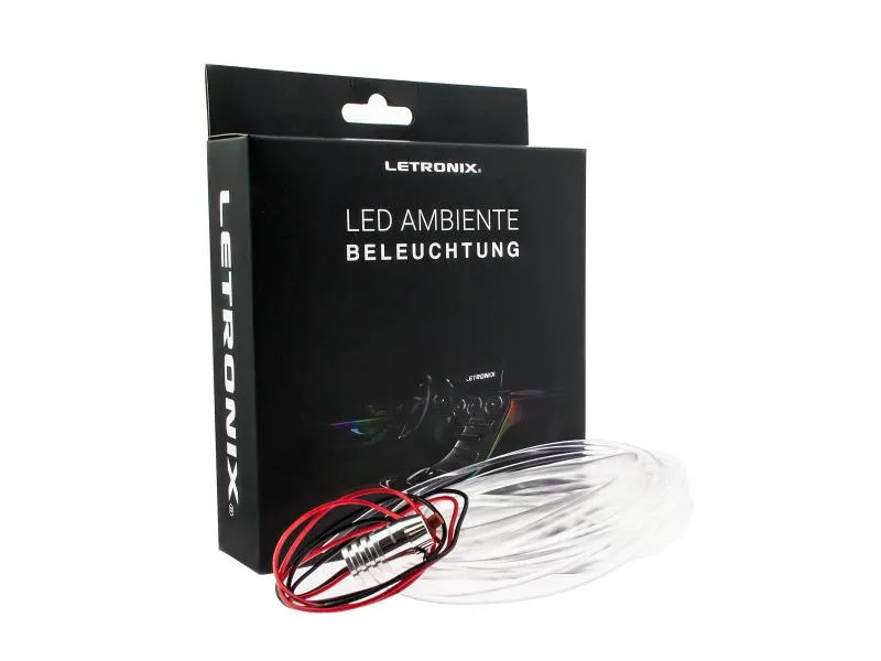 LETRONIX LED Ambientebeleuchtung *LED Serie* 12V 2 Meter Lichtleiter und Tube