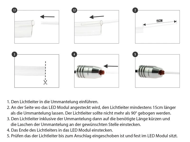 LETRONIX LED Ambientebeleuchtung für Armaturenbrett + 4 Türen in Orange für BMW