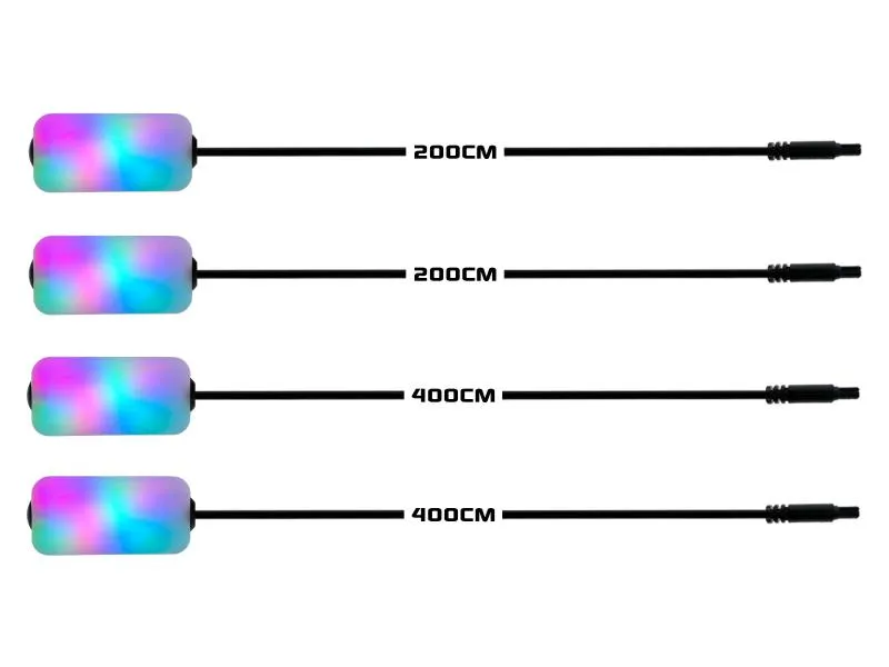 LETRONIX RGB Full LED Rainbow Fußraumbeleuchtung 4er Set RGBIC LED-Modul