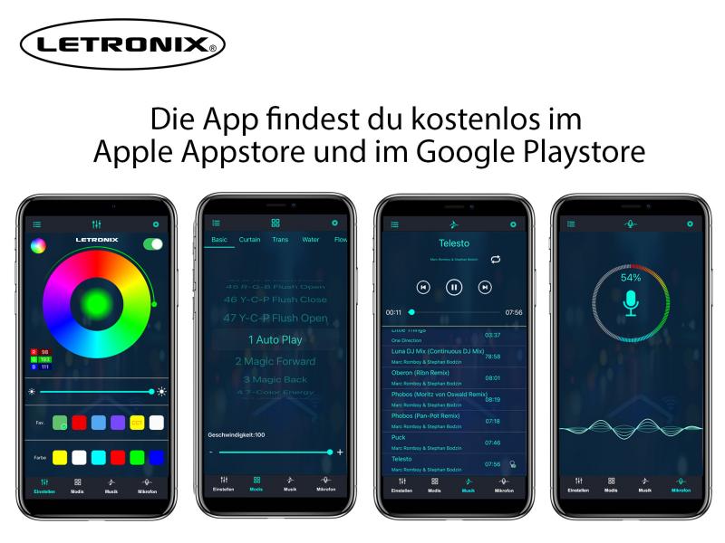 LETRONIX RGB RGBIC LED Rainbow Fußraumbeleuchtung Module 2er Set für Tesla