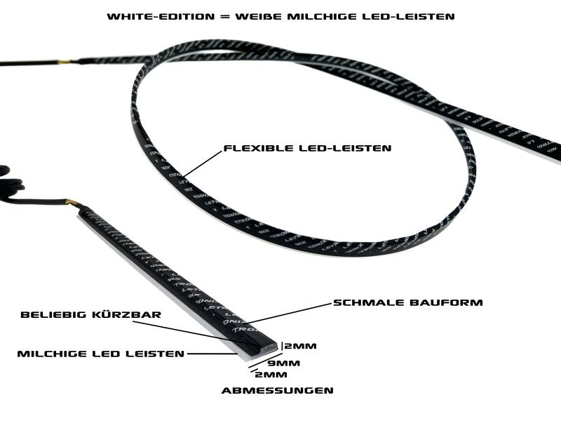 LETRONIX RGBIC Full LED Rainbow Ambientebeleuchtung für Armaturenbrett + 4 Türen