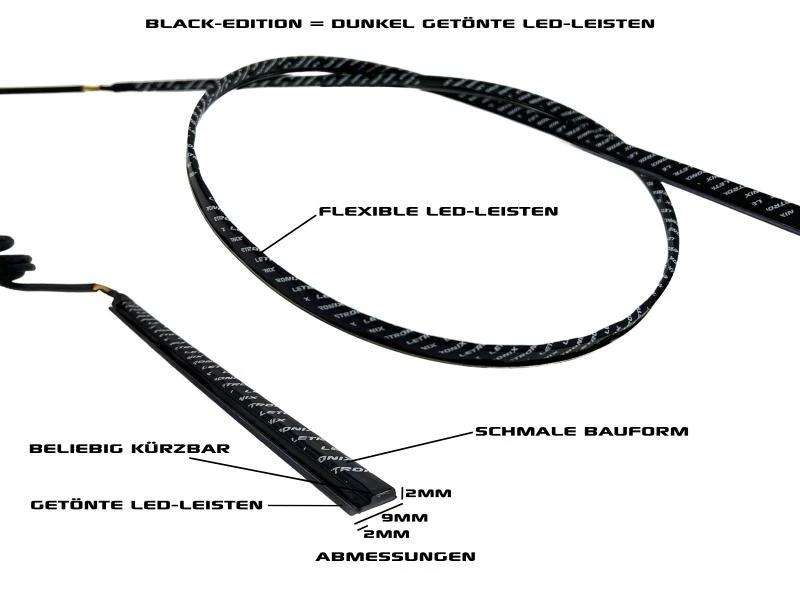LETRONIX RGBIC Full LED Rainbow Ambientebeleuchtung für Armaturenbrett + 4 Türen