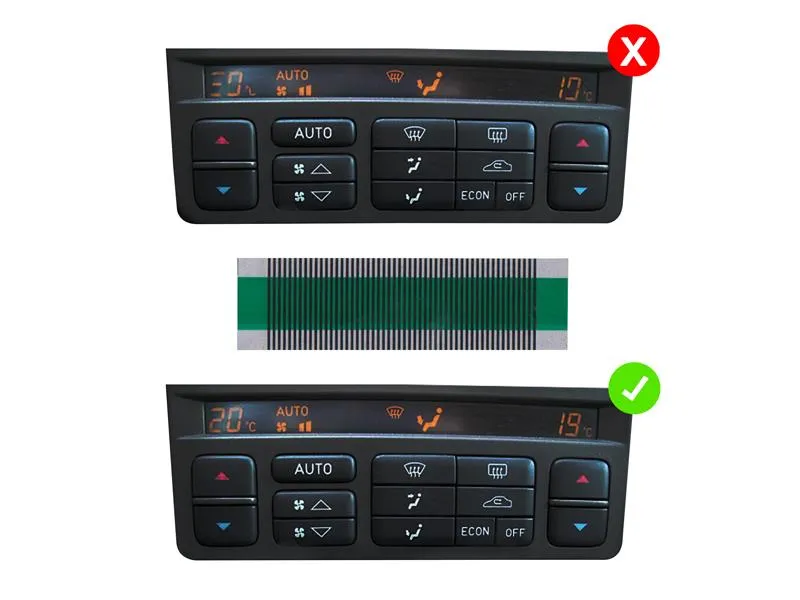 LETRONIX für Saab 9-5 Klima Klimaautomatik Display Pixel Reparatur Kontaktfolie Flex