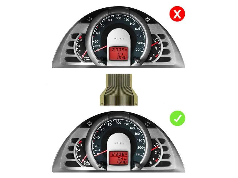 LETRONIX für VW Fox Tacho Multifunktions Display Pixel Pixelfehler Reparatur Folie