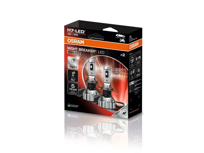 OSRAM ***B-WARE*** Night Breaker H7 LED SMART +330% 12V Straßenzulassung  - 64210DWNBSM-2HB