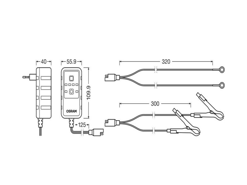 OSRAM BATTERYcharge 901 Batterieladegerät 6V 12V Erhaltungsladegerät - OEBCS901