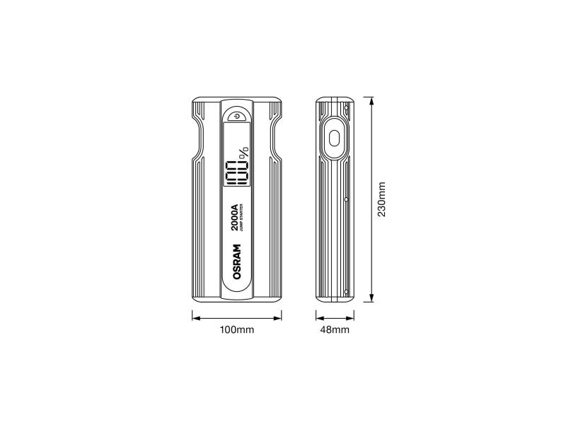 OSRAM BATTERYjumpstart 2000 Lithium Starthilfe Powerbank 30000 mAh 6000A - OJS040