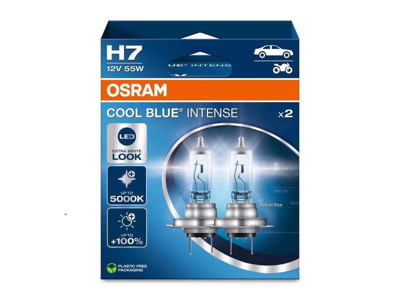 OSRAM Cool Blue Intense H7 12V 55W Halogen Leuchten Lampen DuoBox 64210CBN-2HB