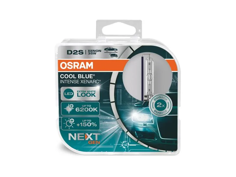 OSRAM D2S Cool Blue Intense NEXT GENERATION Xenon Duo Box 66240CBN-HCB
