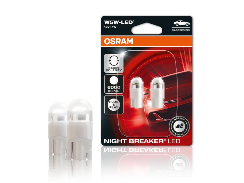 OSRAM LED W5W Night Breaker Standlicht 12V mit Straßenzulassung - 2825DWNBC-02B