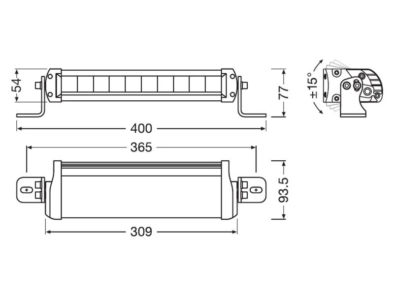 OSRAM LEDriving® Arbeits und Zusatzscheinwerfer Lightbar FX250-SP - LEDDL103-SP