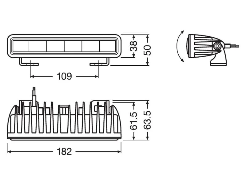 OSRAM LEDriving® Arbeits und Zusatzscheinwerfer Lightbar SX180-SP - LEDDL105-SP