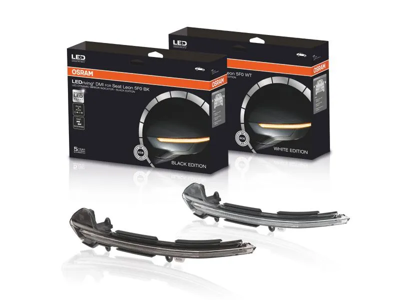 OSRAM LEDriving® Dynamische LED Spiegelblinker für Seat Leon 5F + Ibiza KJ Schwarz