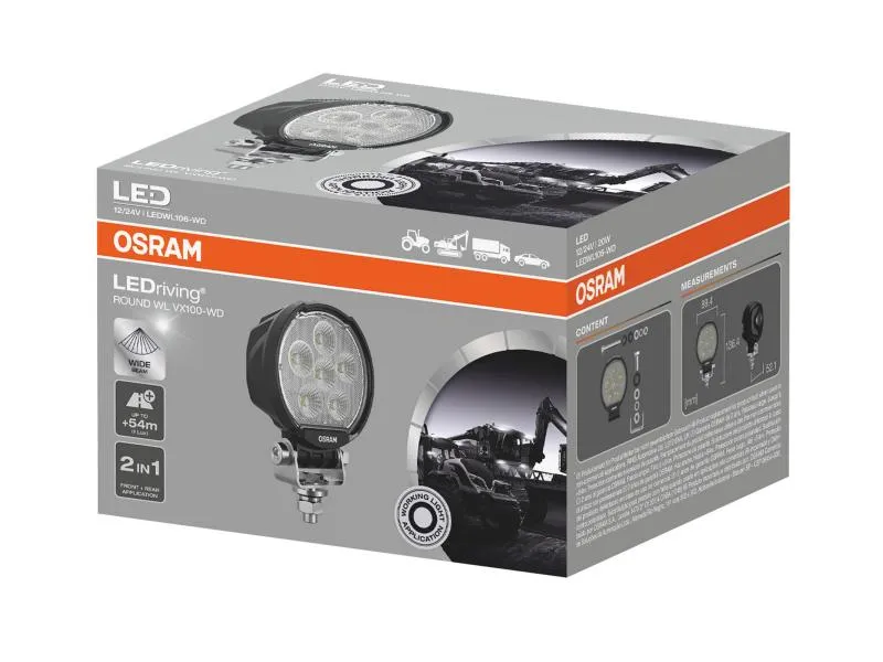 OSRAM LEDriving® LED Arbeitsscheinwerfer Round WL VX100-WD - LEDWL106-WD