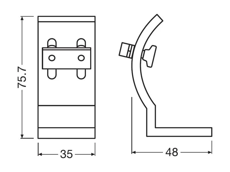 OSRAM LEDriving® LED Lightbar Mounting Kit FX GEN 2 Back Brackets - LEDDL FX ACC101