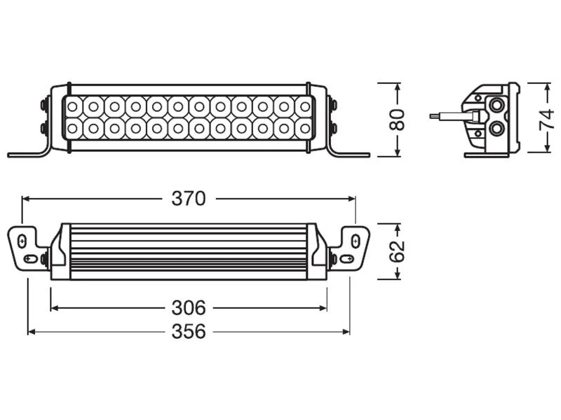 OSRAM LEDriving® Lightbar Arbeits und Zusatzscheinwerfer VX250-CB - LEDDL117-CB