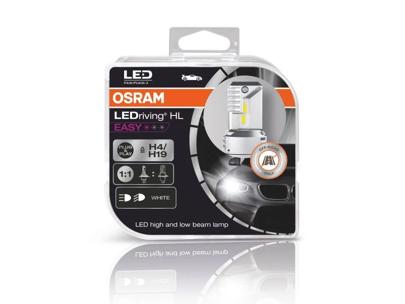 OSRAM LEDriving LED Abblendlicht EASY H4 / H19 12V 18.7W/19W P43t/PU43t-3 6000K