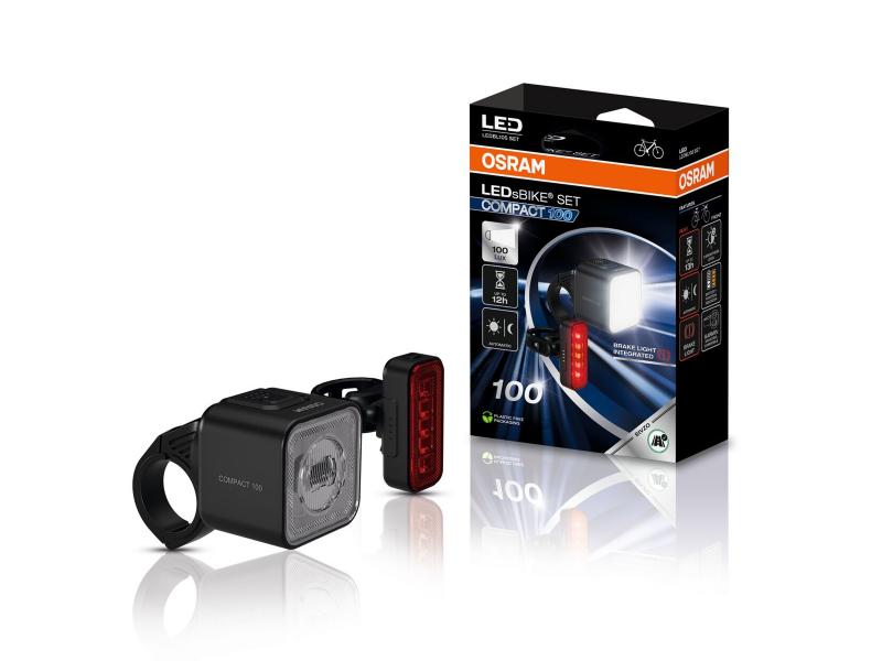 OSRAM LEDsBIKE® COMPACT 100 Set 100 Lux LED Fahrradlampen Fahrradlicht Front & Rücklicht