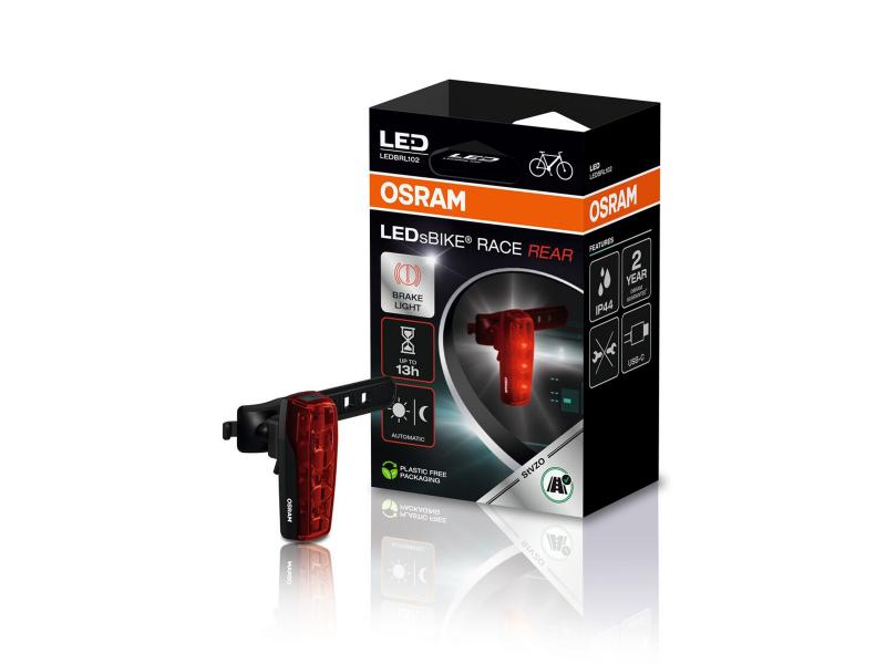 OSRAM LEDsBIKE® RACE Rear Rücklicht LED Fahrrad Rücklicht mit Bremslichtfunktion - LEDBRL102